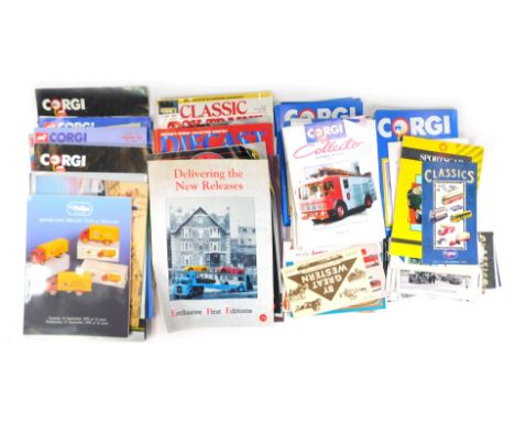 Various Corgi Collectors magazines, dating from the 1980s and early 1990s, together with various other leaflets and related p