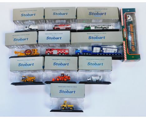 Corgi and Atlas Editions Eddie Stobart diecast, including 59505 erf curtain side trailer, and Atlas Editions Eddie Stobart Wo