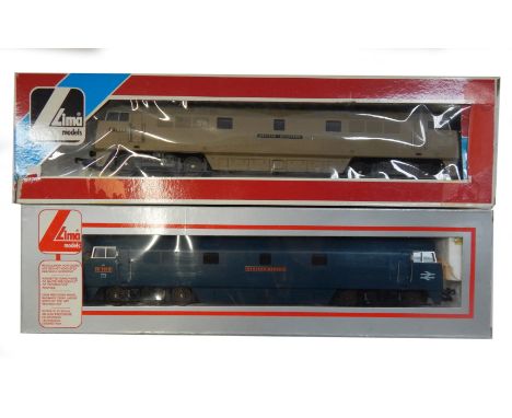 Lima Models OO gauge Class 52 diesel locomotives, comprising D1013 Western Ranger, BR blue livery, and D1023 Western Enterpri