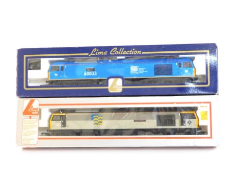 Lima Models OO gauge Class 60 diesel locomotives, comprising 60002 Capability Brown in BR Petroleum livery and 60033 Tees Ste
