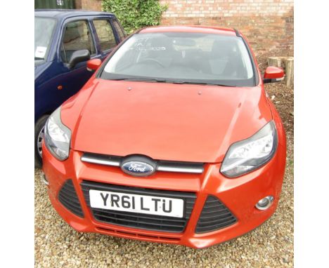 Ford Focus Zetec 125 five door hatchback, registration YR61 LTU, petrol, 1596cc, orange, first registered 24/09/2011, MOT to 