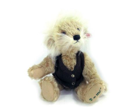 A Steiff Albert Einstein E=MC2 mohair Teddy Bear, 28cm high.