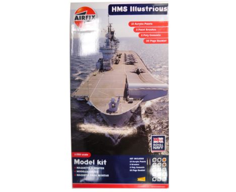 An Airfix HMS Illustrious model kit, 1:350 scale, boxed. 