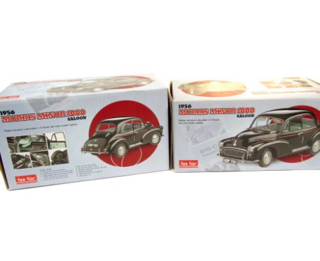 Sunstar 1956 Morris Minor saloon, 1:12 scale, boxed. (2) 