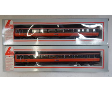 Lima Models OO gauge Class 156 two car DMU, comprising 57502 and 52502, Strathclyde Transport orange and black livery, boxed.