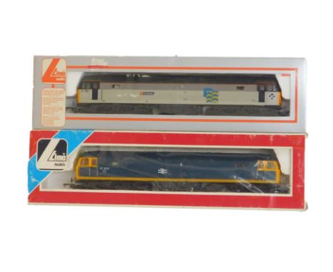 Lima Models OO gauge Class 47 diesel locomotives, comprising 47190 Pectinidae in Railfreight Petroleum Group livery, and 4730