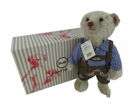 A Steiff Oktoberfest teddy bear, for 2017, limited edition number 78/1810, with label, tag and box, 33cm high. 