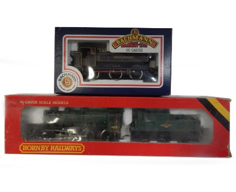 Hornby and Bachmann Branchline OO gauge locomotives, comprising Ivatt Class 2 2-6-0 locomotive, and L91 0-6-0 London Transpor
