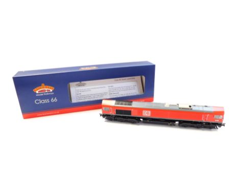 A Bachmann Branchline OO gauge Class 66 diesel locomotive, 66100 Armistice 100 1918-2018, DB Red Cargo livery, 32-734C, boxed