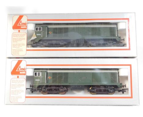 Lima Models OO gauge Class 20 diesel locomotives, D8040,  BR green livery, boxed. (2) 