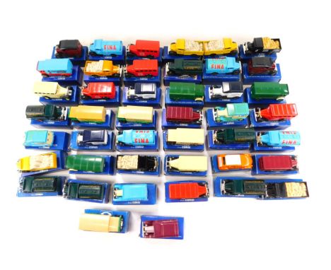 Corgi Fina Cameo Collection diecast vehicles, including Anglo pack AC cab over, Smiths model T, Blue Circle Morris truck, But