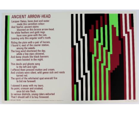 Ian Tyson (British, b.1933). 'Ancient Arrow-Head', limited edition screen-print, 1968, signed, dated and numbered 88/100 in p