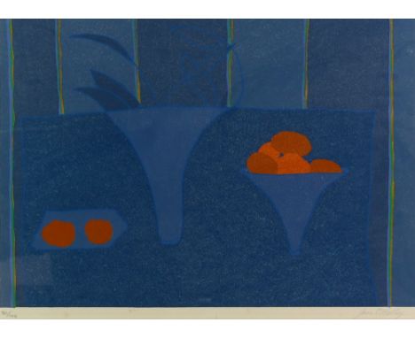 Jane O’Malley (British, b.1944). 'Fruit Bowl', limited edition silkscreen print, signed and numbered 82/100 in pencil to marg