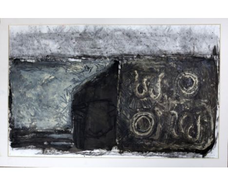 A collection of original artworks comprising Phoebe Dingwall (British, b.1945), abstract composition, mixed media on paper, s