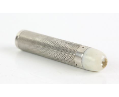 George VI silver pocket torch, the body with engine-turned decoration, by C and C, London 1940, 7.5 cm long         