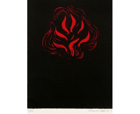 Maurice Cockrill RA (British, 1935-2013). 'Places of Fire', limited edition print, signed, dated 95' and numbered 12/100 in p