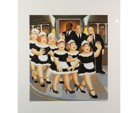 Beryl Cook (British, 1926-2008). 'Girls Night Out', limited edition silkscreen print, signed and numbered 220/300 in pencil. 