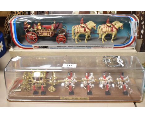 A Corgi 1902 State Landau-The Queen's Silver Jubilee 1977, boxed, together with a similar non branded Royal State Coach