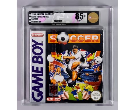 1994 Nintendo Gameboy &ndash; Soccer &ndash; UK Version Red Label Game VGA 85+/NM+, with iconic Nintendo red strip seal and i