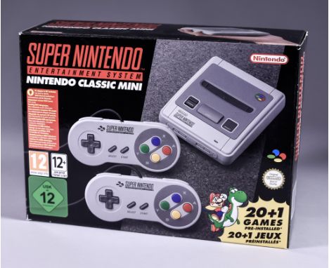 2017 Nintendo &ndash; Super Nintendo Entertainment System (SNES) Classic Mini &ndash; European Version, including 21 preloade