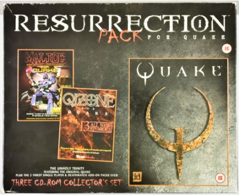 1997 PC CD-ROM &ndash; Quake Resurrection Pack &ndash; English big box, including&nbsp;Q! Zone for Quake CD-ROM in case, inst