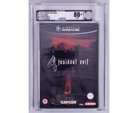 2005 Nintendo GameCube &ndash; Resident Evil 4 2 Disc Game &ndash; PAL/UK Version VGA 80+/NM, with red Nintendo strip seal an