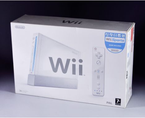 2007 Nintendo &ndash; Wii &ndash; PAL/UK/European Version, with Game Wii Sports, Controller, leads, instruction manual and or