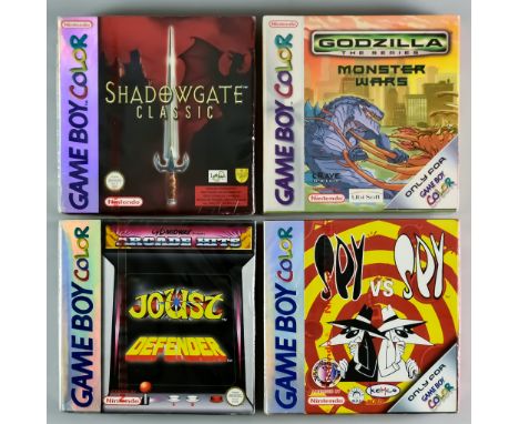 Four Nintendo Game Boy Colour Games &ndash; &ldquo;Gozilla: Monster Wars&rdquo;, &ldquo;Joust Defender&rdquo;, &ldquo;Shadowg
