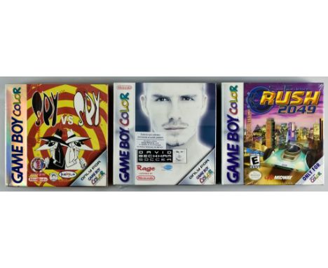 Three Nintendo Game Boy Colour Games &ndash; &ldquo;Rush 2049&rdquo;, &ldquo;David Beckham Soccer&rdquo; and &ldquo;Spy Vs Sp