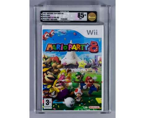 2007 Nintendo Wii &ndash; Mario Party 8 &ndash; PAL/UK Version Red Label Game VGA 85+/NM+, with red Nintendo strip seal and i