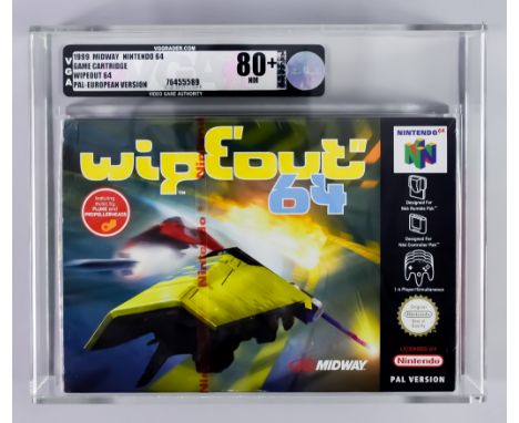 1999 Nintendo N64 &ndash; Wipeout 64 &ndash; PAL/European Version Red Label Game VGA 80+, with iconic Nintendo red strip seal