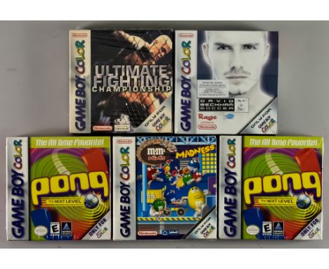 Nintendo Gameboy Colour Five Games &ndash; &ldquo;UFC&rdquo;, &ldquo;M&amp;M Mini Madness&rdquo;, &ldquo;David Beckham Soccer