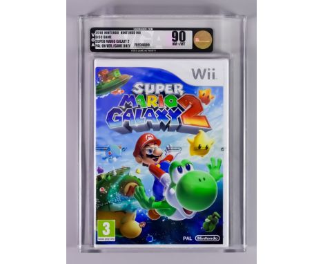 2010 Nintendo Wii &ndash; Super Mario Galaxy 2 &ndash; PAL/UK Version VGA 90 NM/Mint, with Nintendo strip seal and in rigid P