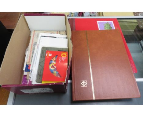 2 STAMP ALBUMS WITH A QUANTITY OF LOOSE STAMPS AND FIRST DAY COVERS ETC