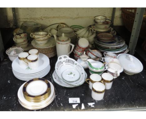 AN AINSLEY PART COFFEE SERVICE TOTHER WITH OTHER TEA &amp; COFFEE SERVICES, PLATES ETC