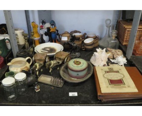 DENBY PART TEA SERVICE TOGETHER WITH CERAMICS, COLLECTABLES ETC