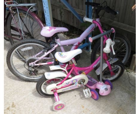 2 GIRLS BICYCLES &amp; A SCOOTER