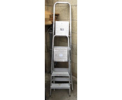 2 METAL STEP LADDERS