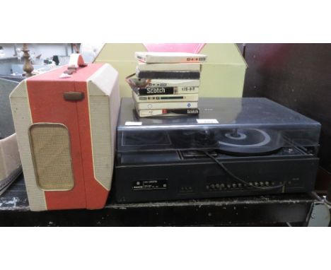 RECORD PLAYER, REEL TO REEL PLAYER &amp; TAPES