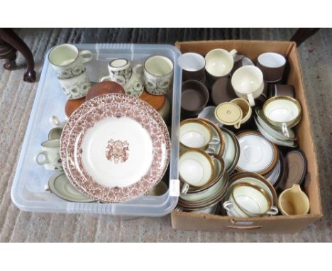 HORNSEA CORN ROSE" PART DINNER &amp; TEA SERVICE TOGETHER WITH OTHER HORNSEA CHINA"