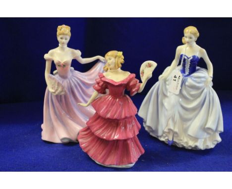 Three Royal Doulton bone china figurines, Figure of the Year 2000 'Rachel' HN3976, Figure of the Year 1994 'Jennifer' HN3447 