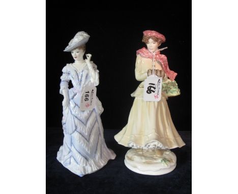 Royal Worcester four seasons collection limited edition Winter, together with Royal Worcester The Gaiety Girls Arabella, figu
