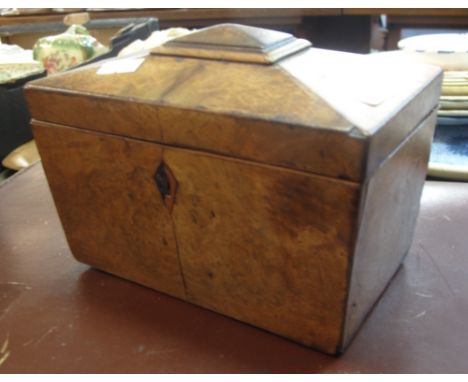 Late 19th Century walnut tea caddy