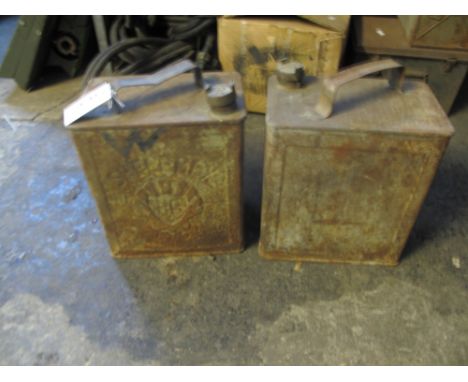 Two vintage BP/Shell petrol cans. 