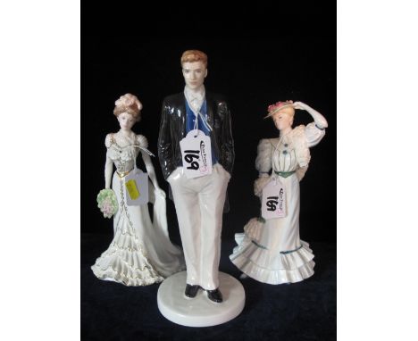 Coal port bone china limited edition figure 'Prince William', Coal port Golden Age 'Charlotte' and Coal Port Golden Age 'Beat