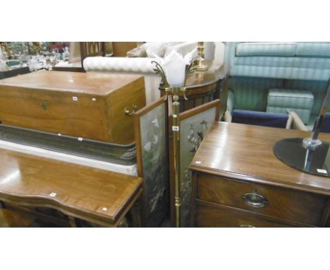 BRASS LAMP AND STANDARD LAMP