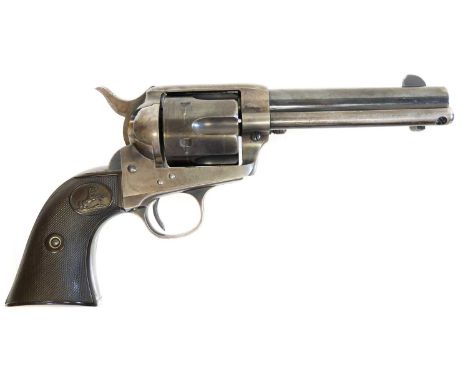 Colt Single Action Army 1873 .41 Colt revolver, 4.5inch barrel, traces of colour case harden to frame, serial number 200443 f