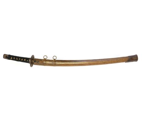 Japanese koto period wakizashi, 52cm cutting edge, the tang signed Bizen No Kuni Hikosaemonjo Sukesada, and dated Eisho Junen