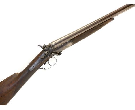 12 bore hammer gun by C Newton, Charling Cross London, 30 inch Damascus barrels, with late 20th century black powder only rep