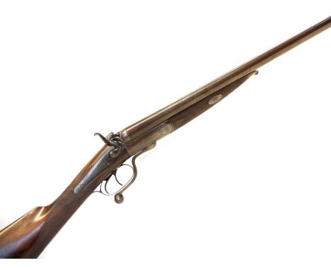 W, Watson 20 bore side by side hammer gun, 30 inch Damascus barrels choked 1/4 and 3/4, engraved W. Watson and Son 313 High H